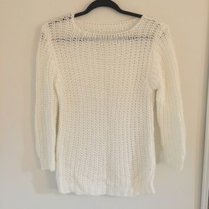 White knit sweater